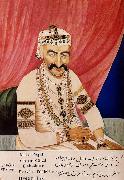 Portrait of Maharaja Chandulal,Chief Minister of the Nizam of Hyderabad,Nawab Ali Khan,Asaf Jah Iv